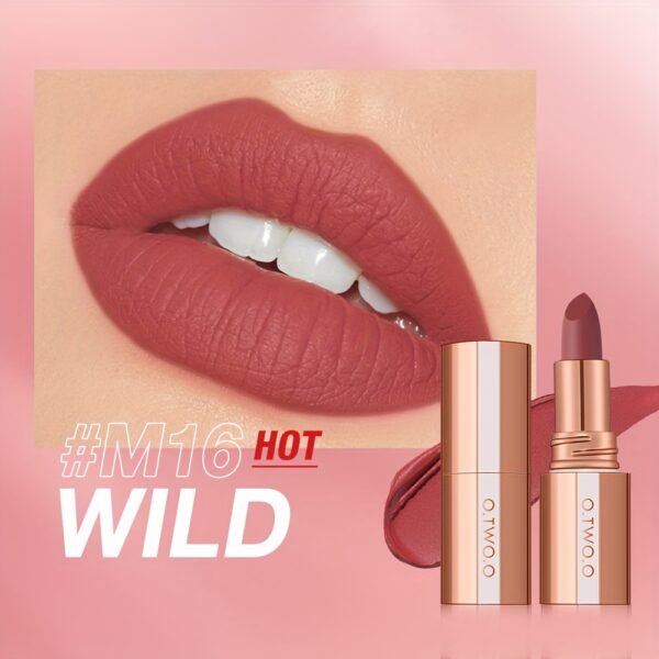 O.TWO.O Lipstick Matte Lip Gloss Waterproof And Non-Smearing Matte Lip Gloss for Girls Does Not Stick to Cups And Lasts for a Long Time Labiales Korean Makeup OTWOO Make Up for Women Girly Must Haves - Image 12