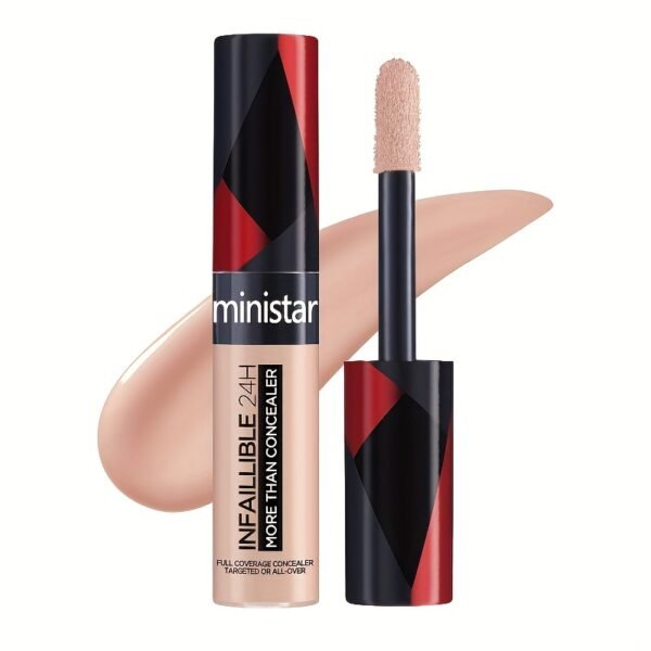 Ethically Made Liquid Concealer Stick with Large Brush Head - Medium Coverage, Long-Lasting Color Correction for All Skin Tones, 0.68oz - Image 3