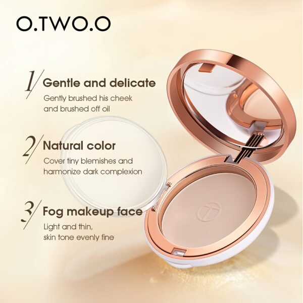 O.TWO.O 3 colors of silky moisturizing makeup setting powder, more delicate, no powder flying, full coverage, flawless makeup, long-lasting, 10/0.35oz, a must-have for all occasions - Image 2