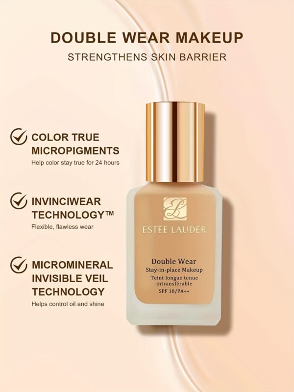 Double Wear Stay-in-Place Makeup 10 1W1 - 1 FL.OZ./30mL, Medium Coverage, Long-Lasting Foundation for Oily Skin, Light to Medium Skin Tone, Stay-in-Place Makeup | Medium Coverage Foundation | Liquid Foundation - Image 13
