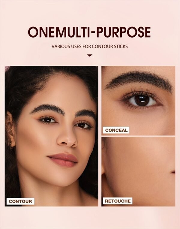 O.TWO.O Long-Lasting Bronze Stick - Creamy Texture, High-Definition Shaping Contour, Natural Makeup Look, Moisturizing, Easy Blending, Layering Concealer - Creates Flawless Glossy Finish, Perfect for Women 11g/0.39oz Daily Essentials otwoo - Image 18