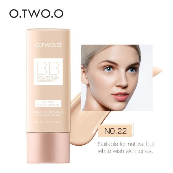 O.TWO.O BB Cream - Natural Brightening & Waterproof Liquid Foundation, Oil-Control Concealer for All Skin Types, Lightweight Coverage with Glycerin for Hydration - Image 5