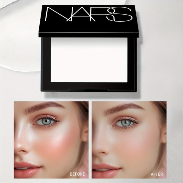 NARS Light Reflecting Setting Powder Pressed - 3g Mini Size, Oil-Control & Natural Finish, Lightweight Formula with Clear Powder for All Light Beige Types, Compact & Travel-Friendly
