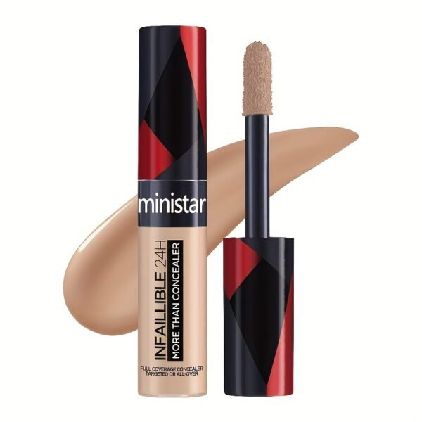 Ethically Made Liquid Concealer Stick with Large Brush Head - Medium Coverage, Long-Lasting Color Correction for All Skin Tones, 0.68oz - Image 4
