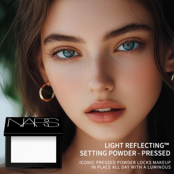 NARS Light Reflecting Setting Powder Pressed - 3g Mini Size, Oil-Control & Natural Finish, Lightweight Formula with Clear Powder for All Light Beige Types, Compact & Travel-Friendly - Image 4