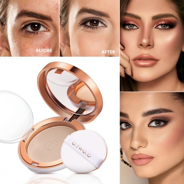 O.TWO.O 3 colors of silky moisturizing makeup setting powder, more delicate, no powder flying, full coverage, flawless makeup, long-lasting, 10/0.35oz, a must-have for all occasions - Image 11