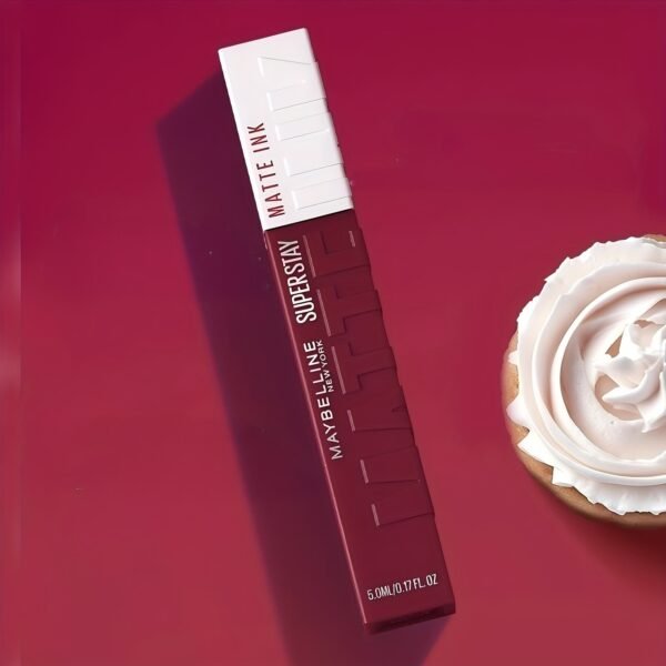 Maybelline Matte Liquid Lipstick - Long-Lasting Matte Lipstick, Non-Drying Formula, Kiss-Lock Technology, High Quality & Smudgeproof, Shade #480 (Deep Red/Orange-Brown) - for Everyday & Special Events - All Light Beige Types - 5ml