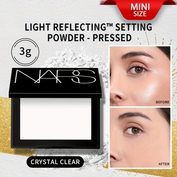 NARS Light Reflecting Setting Powder Pressed - 3g Mini Size, Oil-Control & Natural Finish, Lightweight Formula with Clear Powder for All Light Beige Types, Compact & Travel-Friendly - Image 3