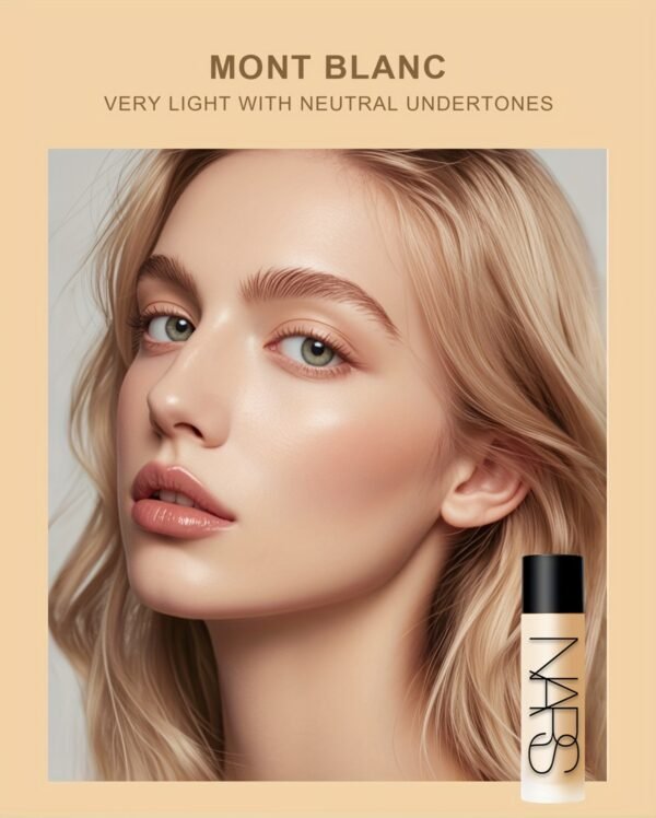 NARS Light Reflecting™ Advanced Skincare Foundation - Mini Size - Skincare Hybrid Foundation #MONT BLANC-LIGHT 2- 10ml, Nature Finish, Moisturizing, Medium Coverage, Liquid Form, Perfect for Dry Skin - Image 12