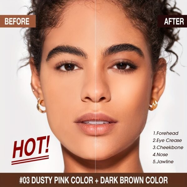 O.TWO.O 4 colors highlight makeup shadow contour stick double end brightens facial complexion and makes Light Beige more radiant perfect for giving as gifts on holidays to mothers and friends Daily Essential otwoo - Image 13