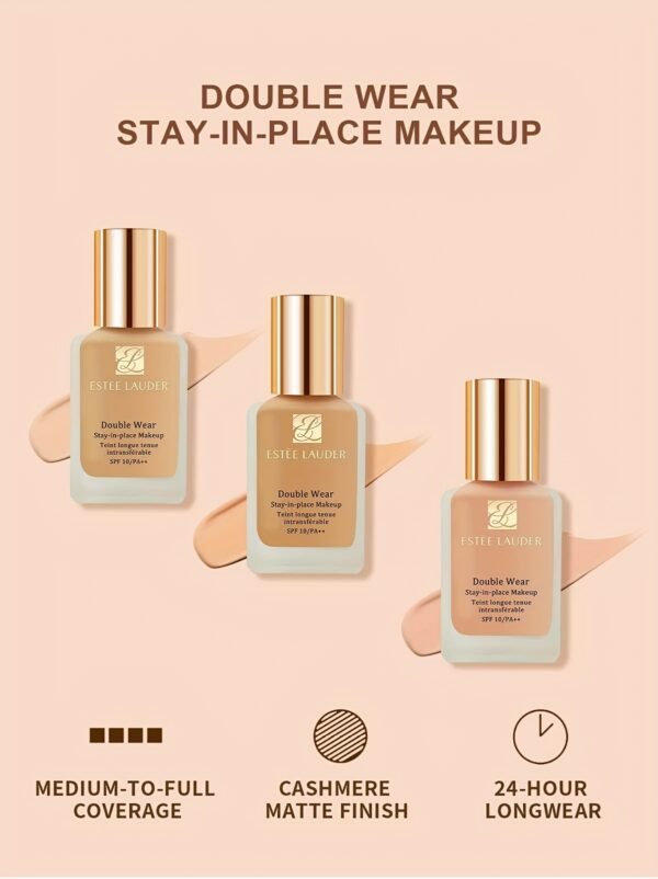 Double Wear Stay-in-Place Makeup 10 1W2 SAND - 1 FL.OZ./ 30ML, Oil-Friendly, Medium Coverage, Hydrating Formula for Oily Skin, Natural Look, Stay-in-Place Effect - Image 18