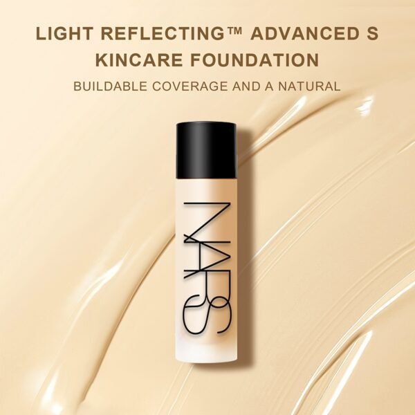NARS Light Reflecting™ Advanced Skincare Foundation - Mini Size - Skincare Hybrid Foundation #MONT BLANC-LIGHT 2- 10ml, Nature Finish, Moisturizing, Medium Coverage, Liquid Form, Perfect for Dry Skin - Image 5