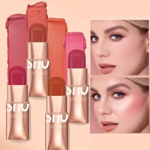 1pc DAiShao Multi-Use Blush Stick, Waterproof Matte Lip & Cheek Color, Berry & Pink Shades, Concealing & Illuminating, Stick Form, Suitable for All Skin Tones, for Christmas & Valentine'S Gift