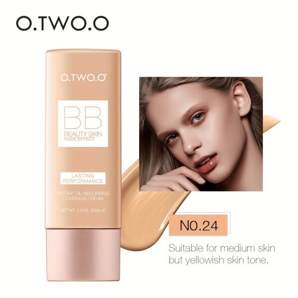 O.TWO.O BB Cream - Natural Brightening & Waterproof Liquid Foundation, Oil-Control Concealer for All Skin Types, Lightweight Coverage with Glycerin for Hydration - Image 9