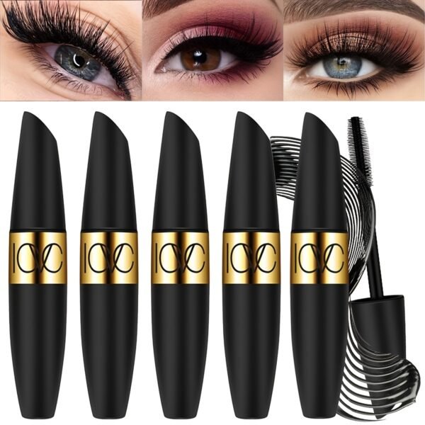 5pcs Set Long-Lasting Mascara, Waterproof and Sweat-Resistant, Volumizing and Curling, Suitable for Mascara Base and Everyday Look - Image 2