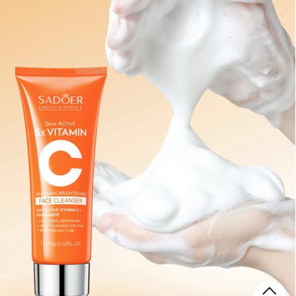 Vitamin C Brightening Cleanser by SODAER - 100g, Deeply cleanses and hydrates for smooth, radiant Light Beige, controls oil with hyaluronic acid, orange scent, suitable for all Light Beige types, ideal for sensitive Light Beige care, perfect as a gift - Image 7