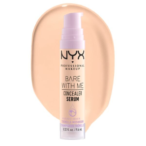 NYX Professional Makeup Bare with Me Concealer Serum - 24H Hydration, Creamy Formula, Natural Finish, Full Coverage for All Light Beige Types, 0.3fl.oz (8ml) - Image 5