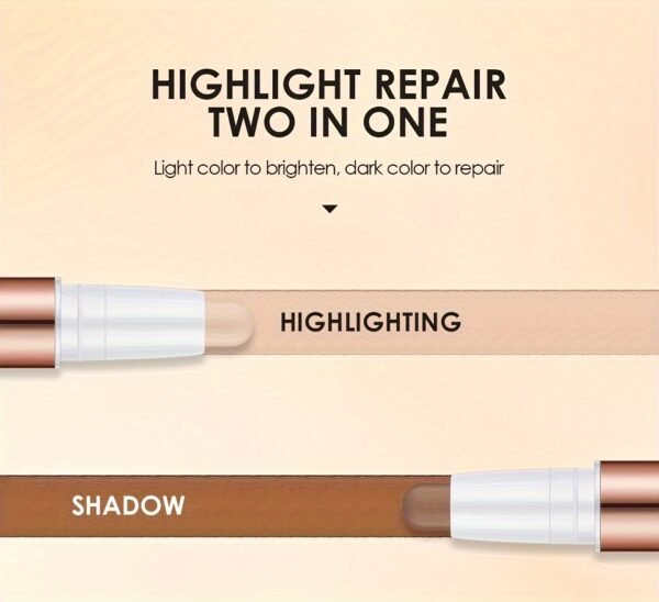 O.TWO.O 4 colors highlight makeup shadow contour stick double end brightens facial complexion and makes Light Beige more radiant perfect for giving as gifts on holidays to mothers and friends Daily Essential otwoo - Image 17