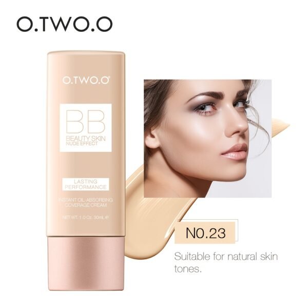 O.TWO.O BB Cream - Natural Brightening & Waterproof Liquid Foundation, Oil-Control Concealer for All Skin Types, Lightweight Coverage with Glycerin for Hydration - Image 7