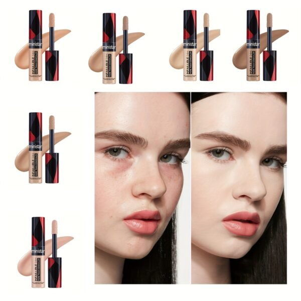 Ethically Made Liquid Concealer Stick with Large Brush Head - Medium Coverage, Long-Lasting Color Correction for All Skin Tones, 0.68oz - Image 2