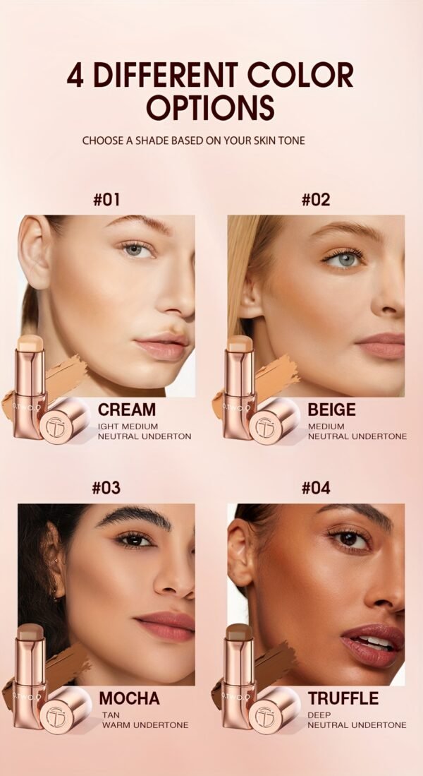O.TWO.O Long-Lasting Bronze Stick - Creamy Texture, High-Definition Shaping Contour, Natural Makeup Look, Moisturizing, Easy Blending, Layering Concealer - Creates Flawless Glossy Finish, Perfect for Women 11g/0.39oz Daily Essentials otwoo - Image 17