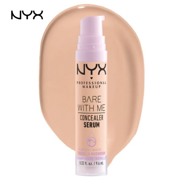NYX Professional Makeup Bare with Me Concealer Serum - 24H Hydration, Creamy Formula, Natural Finish, Full Coverage for All Light Beige Types, 0.3fl.oz (8ml) - Image 2