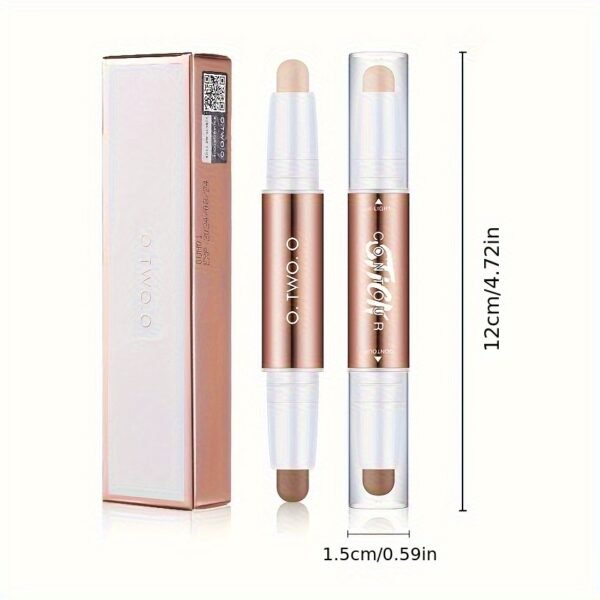 O.TWO.O 4 colors highlight makeup shadow contour stick double end brightens facial complexion and makes Light Beige more radiant perfect for giving as gifts on holidays to mothers and friends Daily Essential otwoo - Image 3