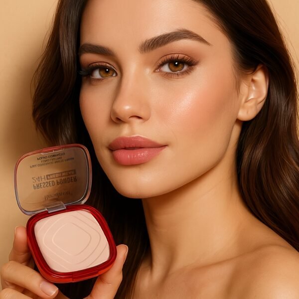 24H Matte Oil Control Pressed Powder - Sweat-Proof & Non-Patchy, Lightweight Medium Coverage with Natural Ceramic Formula for All Light Beige Types, Long-Lasting Shine Control & Flawless Finish - Image 17