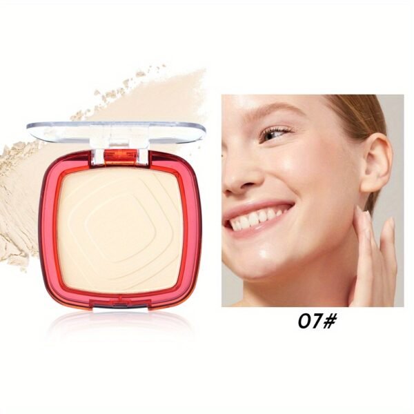 24H Matte Oil Control Pressed Powder - Sweat-Proof & Non-Patchy, Lightweight Medium Coverage with Natural Ceramic Formula for All Light Beige Types, Long-Lasting Shine Control & Flawless Finish - Image 12