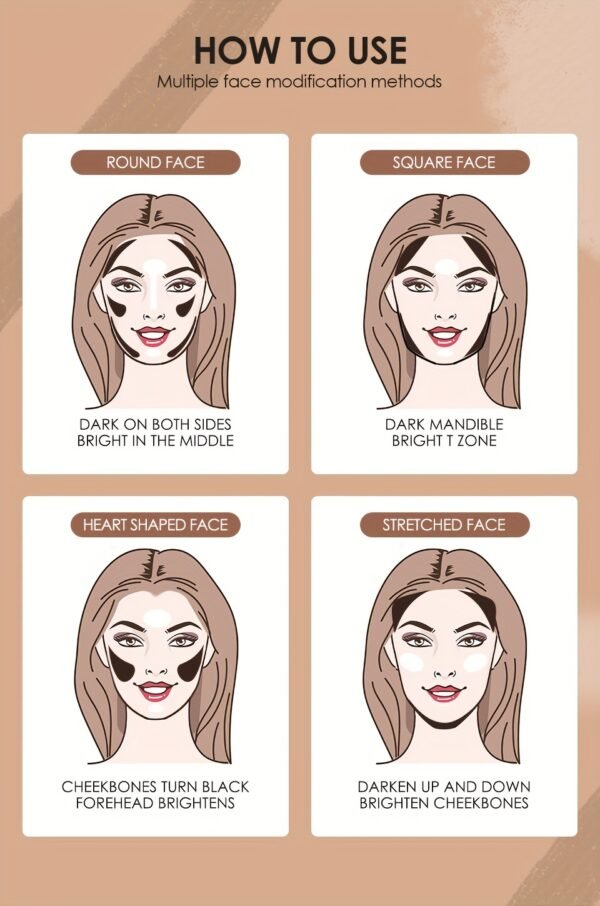 O.TWO.O 4 colors highlight makeup shadow contour stick double end brightens facial complexion and makes Light Beige more radiant perfect for giving as gifts on holidays to mothers and friends Daily Essential otwoo - Image 28