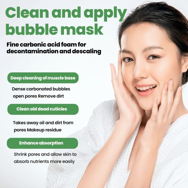 Volcanic Mud Bubble Mask, a Facial And Body Mud Mask That Cleanses Pores And Removes Blackheads, Suitable for Oily Skin, with a Moisturizing Formula Ideal for Dry And Sensitive Skin. - Image 4