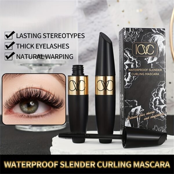 5pcs Set Long-Lasting Mascara, Waterproof and Sweat-Resistant, Volumizing and Curling, Suitable for Mascara Base and Everyday Look - Image 3