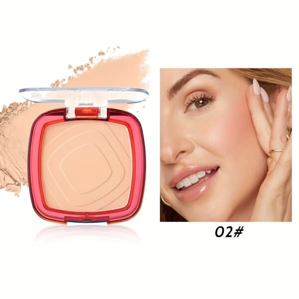24H Matte Oil Control Pressed Powder - Sweat-Proof & Non-Patchy, Lightweight Medium Coverage with Natural Ceramic Formula for All Light Beige Types, Long-Lasting Shine Control & Flawless Finish - Image 5