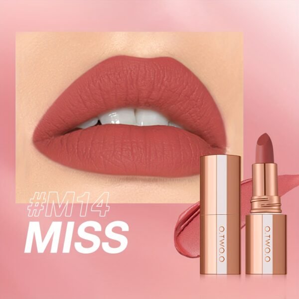 O.TWO.O Lipstick Matte Lip Gloss Waterproof And Non-Smearing Matte Lip Gloss for Girls Does Not Stick to Cups And Lasts for a Long Time Labiales Korean Makeup OTWOO Make Up for Women Girly Must Haves - Image 8