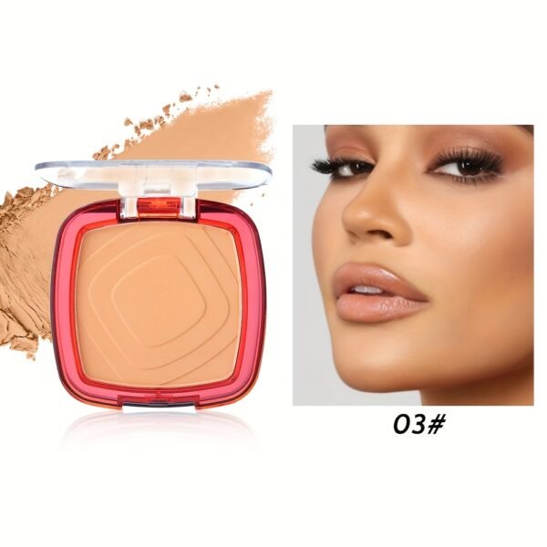 24H Matte Oil Control Pressed Powder - Sweat-Proof & Non-Patchy, Lightweight Medium Coverage with Natural Ceramic Formula for All Light Beige Types, Long-Lasting Shine Control & Flawless Finish - Image 7