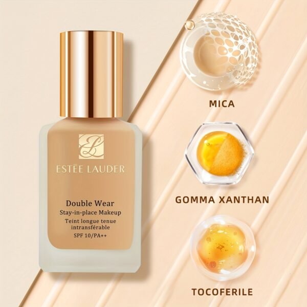 Double Wear Stay-in-Place Makeup 10 1W1 - 1 FL.OZ./30mL, Medium Coverage, Long-Lasting Foundation for Oily Skin, Light to Medium Skin Tone, Stay-in-Place Makeup | Medium Coverage Foundation | Liquid Foundation - Image 4