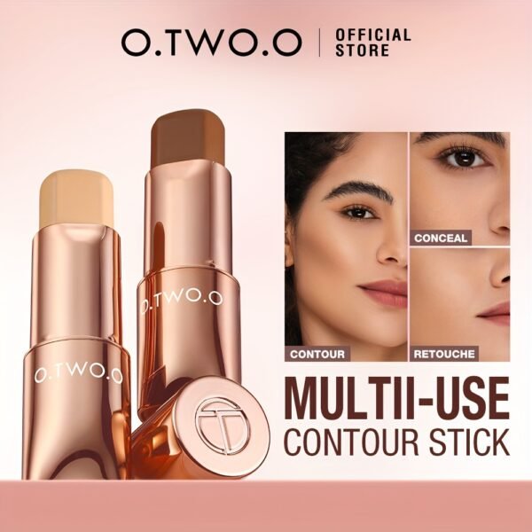 O.TWO.O Long-Lasting Bronze Stick - Creamy Texture, High-Definition Shaping Contour, Natural Makeup Look, Moisturizing, Easy Blending, Layering Concealer - Creates Flawless Glossy Finish, Perfect for Women 11g/0.39oz Daily Essentials otwoo - Image 2