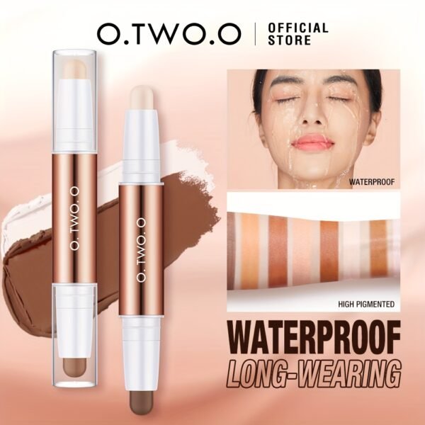 O.TWO.O 4 colors highlight makeup shadow contour stick double end brightens facial complexion and makes Light Beige more radiant perfect for giving as gifts on holidays to mothers and friends Daily Essential otwoo - Image 6