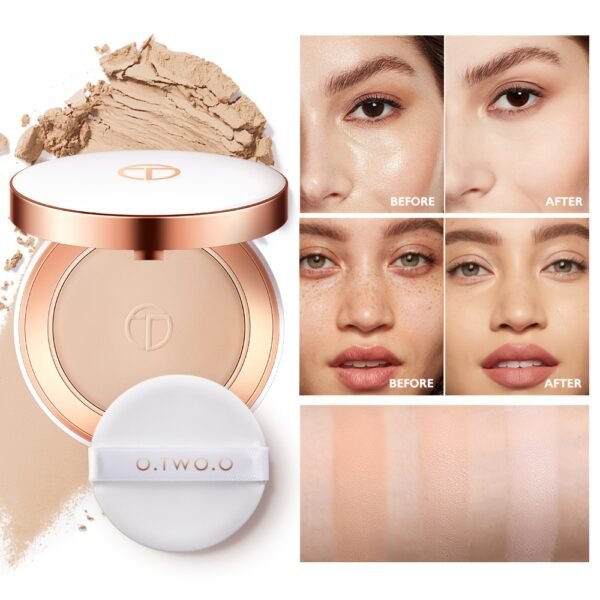 O.TWO.O 3 colors of silky moisturizing makeup setting powder, more delicate, no powder flying, full coverage, flawless makeup, long-lasting, 10/0.35oz, a must-have for all occasions - Image 4