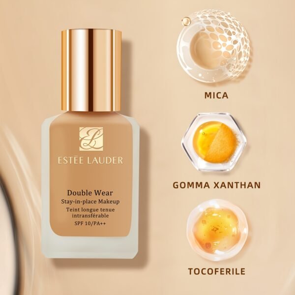 Double Wear Stay-in-Place Makeup 10 1W2 SAND - 1 FL.OZ./ 30ML, Oil-Friendly, Medium Coverage, Hydrating Formula for Oily Skin, Natural Look, Stay-in-Place Effect - Image 2