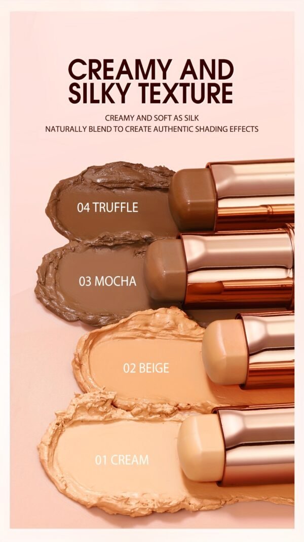 O.TWO.O Long-Lasting Bronze Stick - Creamy Texture, High-Definition Shaping Contour, Natural Makeup Look, Moisturizing, Easy Blending, Layering Concealer - Creates Flawless Glossy Finish, Perfect for Women 11g/0.39oz Daily Essentials otwoo - Image 16