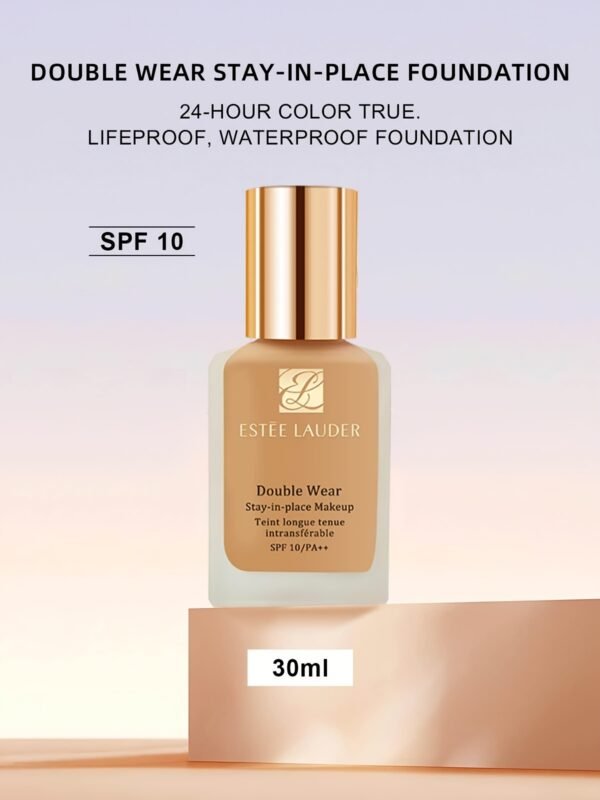 Double Wear Stay-in-Place Makeup 10 1W2 SAND - 1 FL.OZ./ 30ML, Oil-Friendly, Medium Coverage, Hydrating Formula for Oily Skin, Natural Look, Stay-in-Place Effect - Image 11