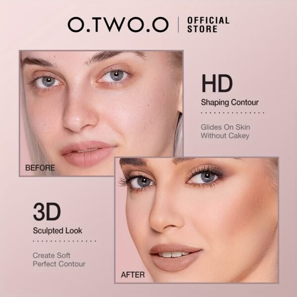 O.TWO.O Long-Lasting Bronze Stick - Creamy Texture, High-Definition Shaping Contour, Natural Makeup Look, Moisturizing, Easy Blending, Layering Concealer - Creates Flawless Glossy Finish, Perfect for Women 11g/0.39oz Daily Essentials otwoo - Image 4