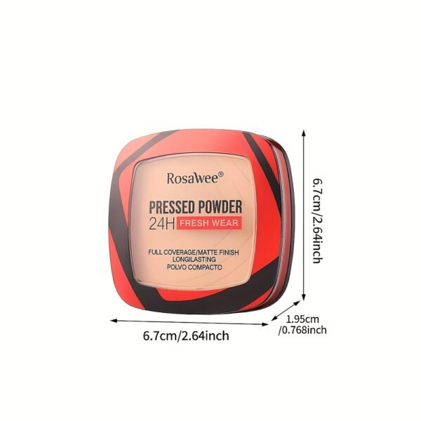 24H Matte Oil Control Pressed Powder - Sweat-Proof & Non-Patchy, Lightweight Medium Coverage with Natural Ceramic Formula for All Light Beige Types, Long-Lasting Shine Control & Flawless Finish - Image 6