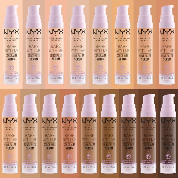 NYX Professional Makeup Bare with Me Concealer Serum - 24H Hydration, Creamy Formula, Natural Finish, Full Coverage for All Light Beige Types, 0.3fl.oz (8ml) - Image 10