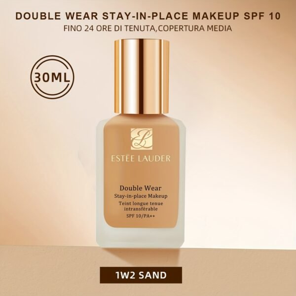Double Wear Stay-in-Place Makeup 10 1W2 SAND - 1 FL.OZ./ 30ML, Oil-Friendly, Medium Coverage, Hydrating Formula for Oily Skin, Natural Look, Stay-in-Place Effect - Image 6