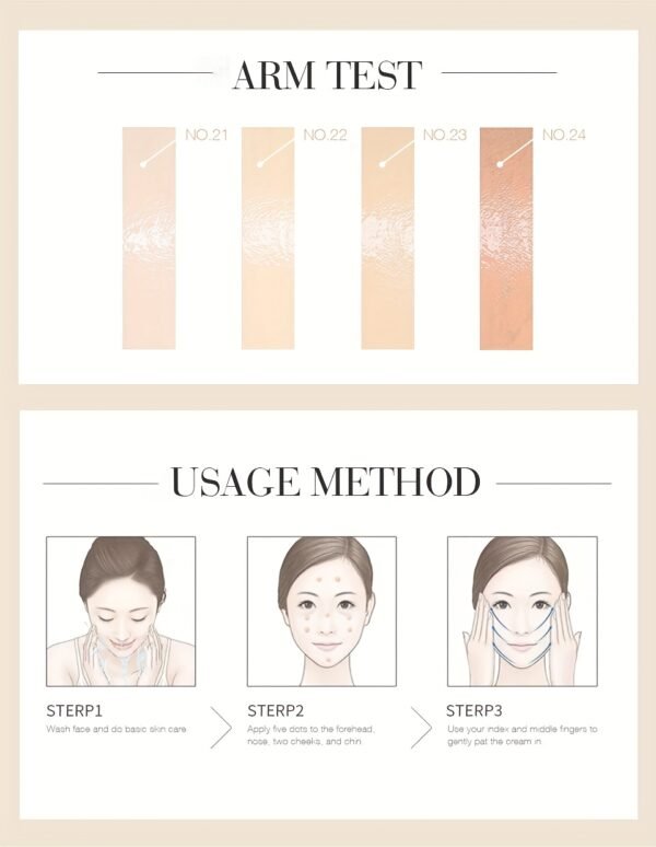 O.TWO.O BB Cream - Natural Brightening & Waterproof Liquid Foundation, Oil-Control Concealer for All Skin Types, Lightweight Coverage with Glycerin for Hydration - Image 21