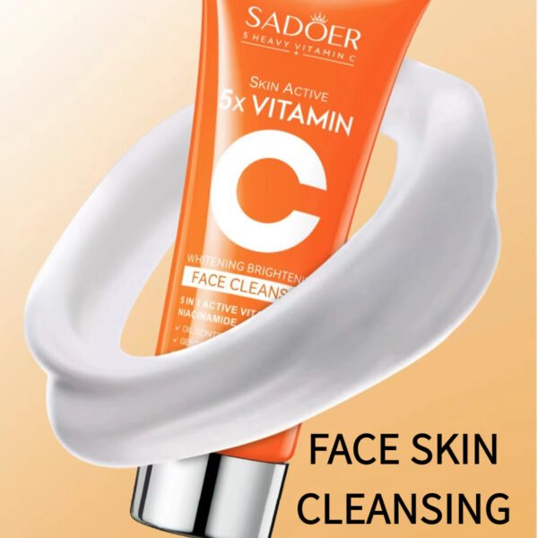 Vitamin C Brightening Cleanser by SODAER - 100g, Deeply cleanses and hydrates for smooth, radiant Light Beige, controls oil with hyaluronic acid, orange scent, suitable for all Light Beige types, ideal for sensitive Light Beige care, perfect as a gift - Image 8