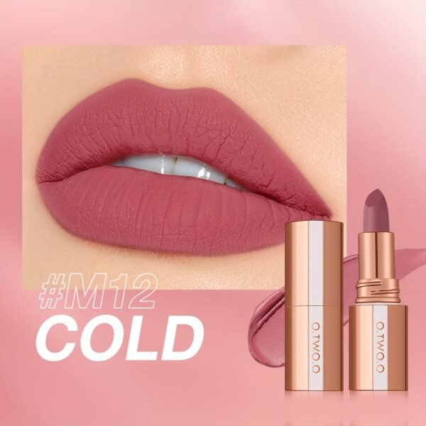 O.TWO.O Lipstick Matte Lip Gloss Waterproof And Non-Smearing Matte Lip Gloss for Girls Does Not Stick to Cups And Lasts for a Long Time Labiales Korean Makeup OTWOO Make Up for Women Girly Must Haves - Image 5