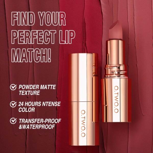 O.TWO.O Lipstick Matte Lip Gloss Waterproof And Non-Smearing Matte Lip Gloss for Girls Does Not Stick to Cups And Lasts for a Long Time Labiales Korean Makeup OTWOO Make Up for Women Girly Must Haves - Image 17